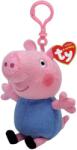 Ty Beanie Babies Peppa Malac - George Plüss Clip 8, 5 cm (TY46132) - hellojatek