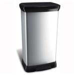 Keter Pedálos szemetes, fémhatású, 50 l, CURVER (187177) - mystock