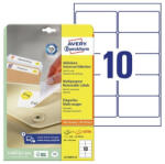 AVERY Etikett címke, 96x50, 8mm, 25lap 10 címke/lap visszaszedhető Avery (L4744REV-25) - tonerpiac