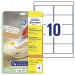 Avery Etikett címke, 96x50, 8mm, 25lap 10 címke/lap visszaszedhető Avery (L4744REV-25)