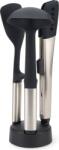 Joseph Joseph Elevate set accesorii de bucătărie, negru-argintiu, cu suport, 4 el (10569)
