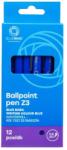 BLUERING Golyóstoll 0, 8mm, nyomógombos műanyag kék test, Bluering® Z3, írásszín kék (BR897626STAR) - tintasziget