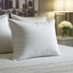 Fabricat in Romania Perna hotel bumbac percale 70 × 70 cm, antialergica, alba