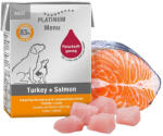 PLATINUM MENU Turkey + Salmon-nedves kutyatáp felnőtt kutyának pulyka és lazac 12x185g - pegazusallatpatika