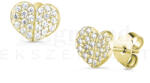  14 karátos arany szív fülbevaló (AU13632) AU13632