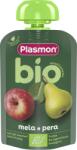 Plasmon БИО Плодова закуска Ябълка и круша 6м+ 100г - topcho-online