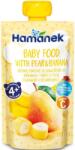 Hamanek пауч круши и банан 4м+ -120 г