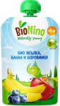 BioNino БИО плодова закуска с ябълка, банан и боровинки 4м+ 90 г