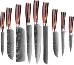 HARAHU Set de cuțite de bucătărie BL-18609 - 9 buc/Maro KP18609