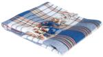 SAUNAGUT Hamam vagy szauna törölköző Karo, kék és fehér kockás