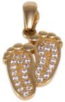 Ékszershop Köves talpacskák arany medál (1314124)