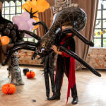 PartyDeco S. r. o Fólia lufi, metál fekete pók, 60 x 101 cm