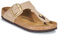 Birkenstock Lábujjközös papucsok Gizeh Big Buckle LENB Sandcastle Bézs 38