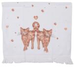 Clayre & Eef Konyhai kéztörlő - 40x66cm - 100% pamut - Kitty Cats