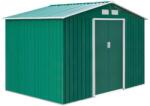 ART Casuta/magazie/sopron de gradina pentru depozitare unelte, cu structura baza inclusa, otel si PP, verde, 277x195x192 cm GartenVIP DiyLine (AR023242)