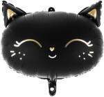  Fólia léggömb macska, 48x36 cm, fekete (FB84)