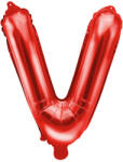  Fólia lufi betű ''V'', 35cm, piros (FB2M-V-007)