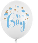  Léggömbök 30 cm, ez egy fiú, pasztell tiszta fehér (1 db / 50 db) (SB14P-232-008)