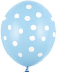 Léggömbök 30 cm, pöttyök, pasztell babakék (1 db / 50 db) (SB14P-223-011W)