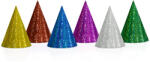  Holographic party hats, mix, 16cm (1 pkt / 20 pc. ) (CZAP20)
