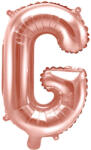  Fólia léggömb betű ''G'', 35 cm, rózsaarany (FB2M-G-019R)