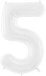  5'' számú fóliaballon, 86 cm, fehér (FB130-5-008)