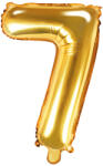  7'' számú fóliás léggömb, 35 cm, arany (FB10M-7-019)