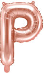  Fólia lufi betű ''P'', 35 cm, rozéarany (FB2M-P-019R)