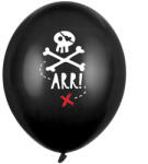  Léggömbök 30 cm, Pirates Party, pasztell fekete (1 db / 6 db) (SB14P-297-010-6)