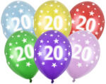  30 cm-es lufi, 20. születésnap, metál mix (1 db / 6 db) (SB14M-020-000-6)