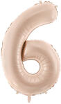  Foil Balloon Number ''6'', 72cm, dark beige (FB230T-6-013C)