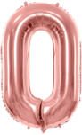  0'' számú fólia lufi, 86 cm, rózsaszín arany (FB1M-0-019R)