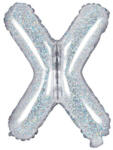  Fólia Lufi betű ''X'', 35cm, holografikus (FB2H-X-018)