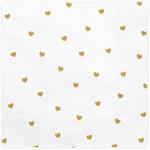  Szalvéta Szívek, fehér, 33x33cm (1 db / 20 db. ) (SP33-49-008)