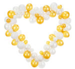  Léggömbfüzér kerettel, fehér, 160 cm (GBS2)