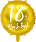  Fólia lufi 18. születésnap, arany, 45 cm (FB24M-18-019)