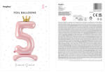  Álló fólia lufi ''5'' számú, 84 cm, világos rózsaszín (FB126M-5-081J)