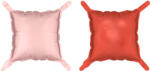  Foil balloon curtain double-sided Square, pink-red, 35 x 35 cm (1 pkt / 4 pc. ) (FB242-2)