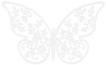  Papír dekorációs pillangó, 8 x 5 cm (1 db / 10 db) (ZPM1D)