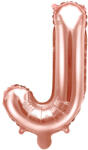  Fólia lufi Betű ''J'', 35 cm, rózsaarany (FB2M-J-019R)
