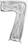  7-es számkeret latex léggömbökhöz, 126 cm, ezüst (FBL1M-7-018)