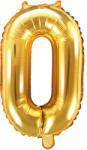  0'' számú fóliás léggömb, 35 cm, arany (FB10M-0-019)
