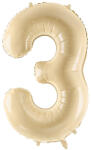  3'' számú fólia lufi, 72 cm, bézs (FB230P-3-013)