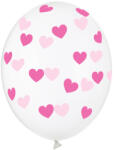  Léggömbök 30 cm, szívek, kristálytiszta (1 db / 50 db) (SB14C-228-099M)