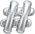  Lufi léggömb #, 35 cm, ezüst (FB12M-018)