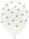  Pasztell Eco léggömbök 33 cm, csillagok, fehér (1 db / 6 db) (ECO33P-201-008-6)