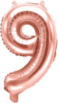  9'' számú fólia lufi, 35 cm, rózsaszín arany (FB10M-9-019R)