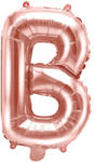  Fólia lufi betű ''B'', 35cm, rózsaszín arany (FB2M-B-019R)