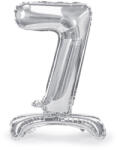  Álló fólia lufi ''7'' számú, 70cm, ezüst (FB102M-7-018)