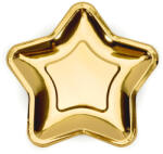 Papírtányérok csillag, arany, 18cm (1 db / 6 db. ) (TPP11-019)